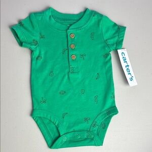 Carter's Teal Button-Up Baby Bodysuit